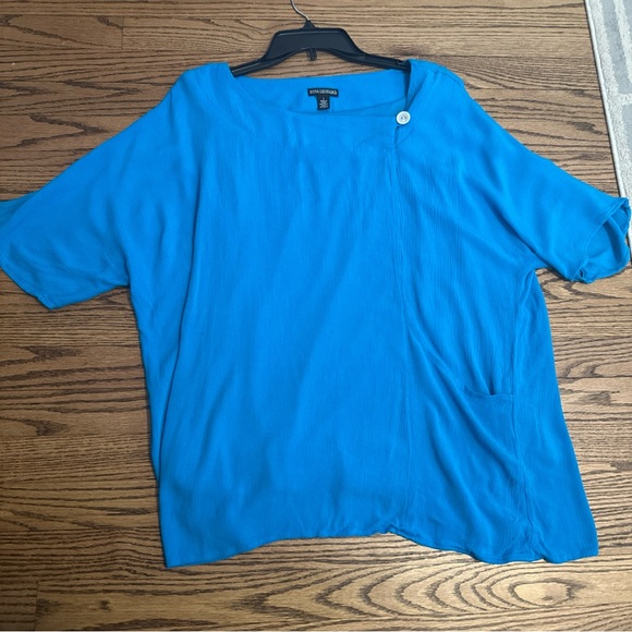 Nina Leonard Vibrant Blue Women's Blouse - Picture 2 of 6